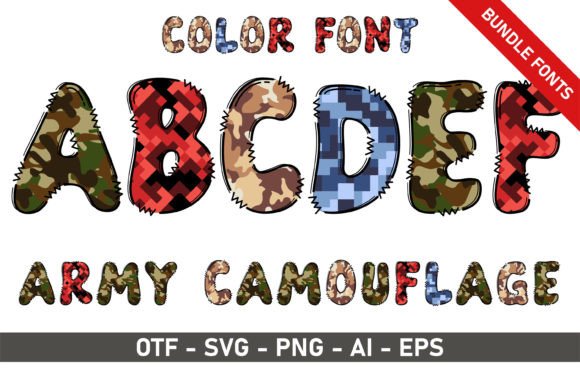 Army Camouflage Bundle: A Typeface for Bold, Tactical Branding