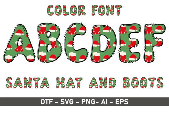 Bringing Holiday Whimsy to Life: The Santa Hat and Boots Typeface