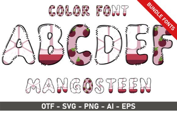 Mangosteen Bundle: A Playful Color Font for Creative Projects