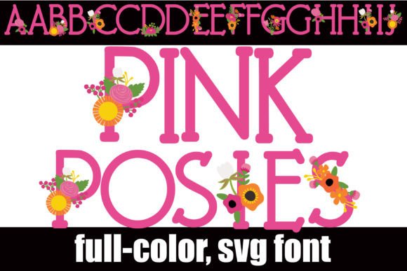 Pink Posies: Adding Floral Serif Charm to Your Designs