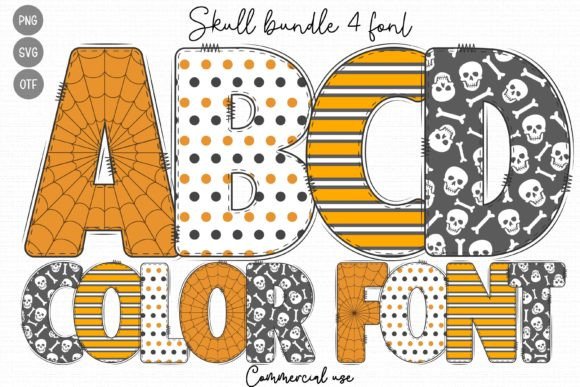 Skull Bundle 2: A Whimsical Halloween Typeface for Designers