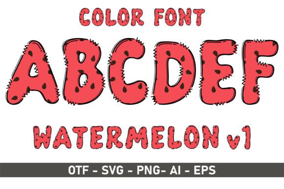 Watermelon V1: A Playful Color Font for Creative Projects